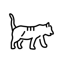 Tiger icon vector isolated on white background, Tiger sign