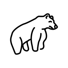 Bear icon vector isolated on white background, Bear sign