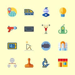 16 technology icons set