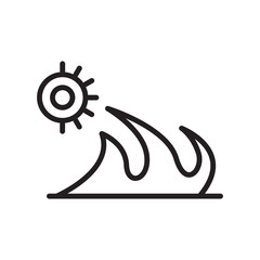 Waves icon vector isolated on white background, Waves sign