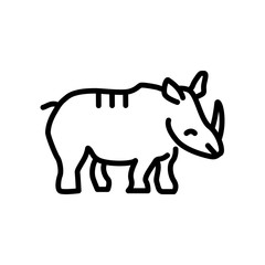 Rhinoceros icon vector isolated on white background, Rhinoceros sign