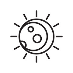 Obraz premium Eclipse icon vector isolated on white background, Eclipse sign