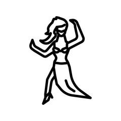 belly dance icon on white background. Modern icons vector illustration. Trendy belly dance icons