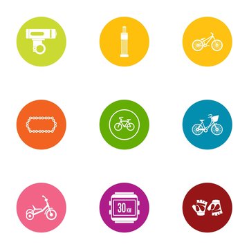 Circumferential icons set. Flat set of 9 circumferential vector icons for web isolated on white background