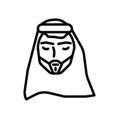 arab man icon on white background. Modern icons vector illustration. Trendy arab man icons
