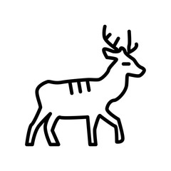 Deer icon vector isolated on white background, Deer sign