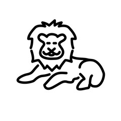 Lion icon vector isolated on white background, Lion sign