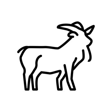 Goat icon vector isolated on white background, Goat sign