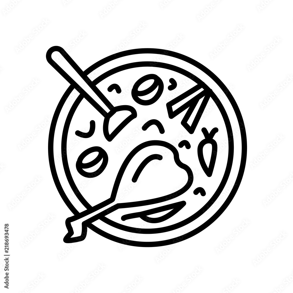 Poster sour soup icon isolated on white background. modern and editable sour soup icon. simple icons vector