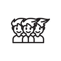 Team icon vector isolated on white background, Team sign