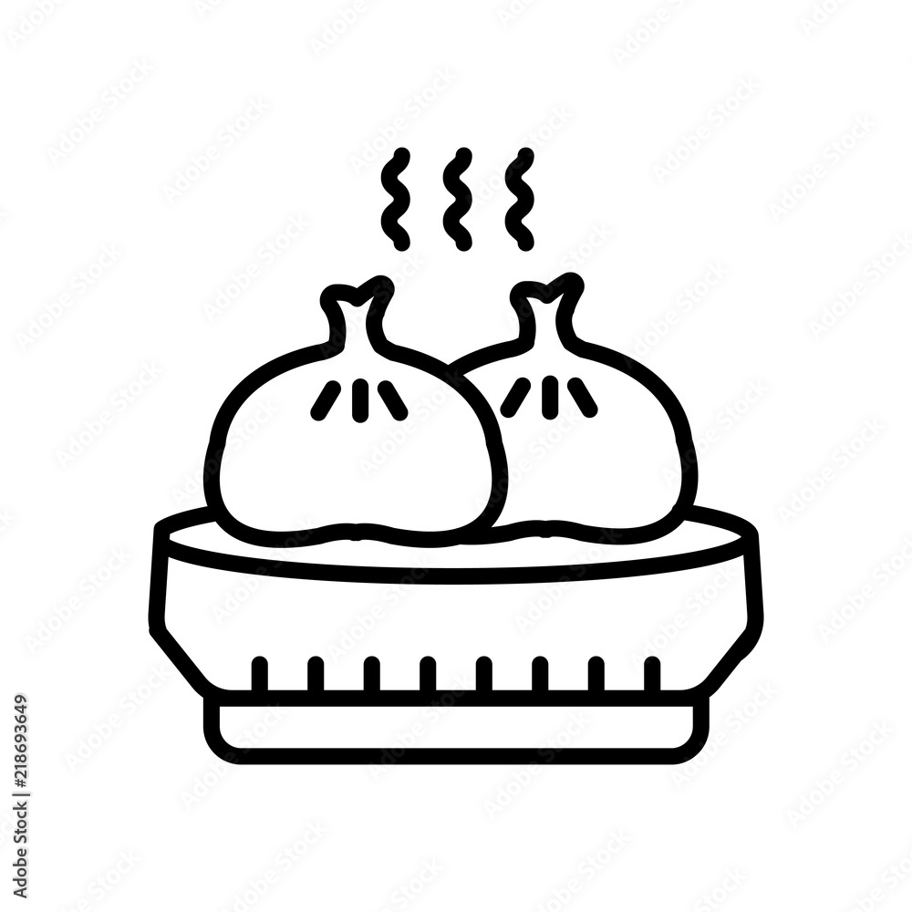 Poster dumpling icon isolated on white background. modern and editable dumpling icon. simple icons vector i