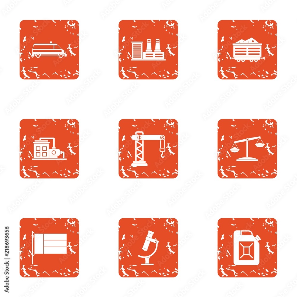 Poster survey icons set. grunge set of 9 survey vector icons for web isolated on white background