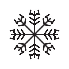 Snowflake icon vector isolated on white background, Snowflake sign