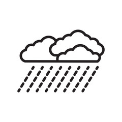 Rain icon vector isolated on white background, Rain sign