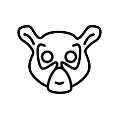 Naklejka premium Lemur icon vector isolated on white background, Lemur sign