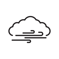 Windy icon vector isolated on white background, Windy sign