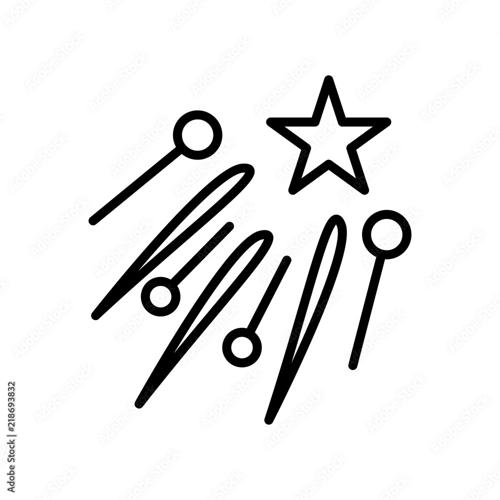 Poster fireworks icon isolated on white background. modern and editable fireworks icon. simple icons vector
