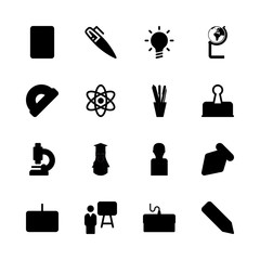 16 education icons set