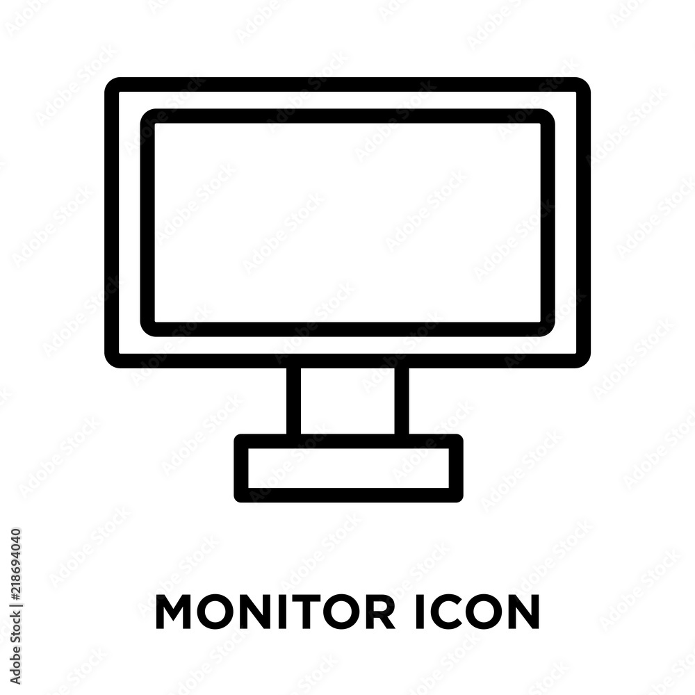 Poster monitor icons isolated on white background. modern and editable monitor icon. simple icon vector ill