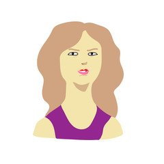 Woman face icon vector illustration graphic design, woman avatar icon
