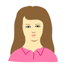 Woman face icon vector illustration graphic design, woman avatar icon