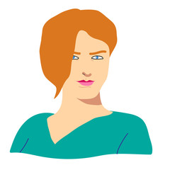 Woman face icon vector illustration graphic design, woman avatar icon