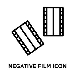 Fototapeta na wymiar negative film icons isolated on white background. Modern and editable negative film icon. Simple icon vector illustration.