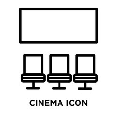 cinema icons isolated on white background. Modern and editable cinema icon. Simple icon vector illustration.