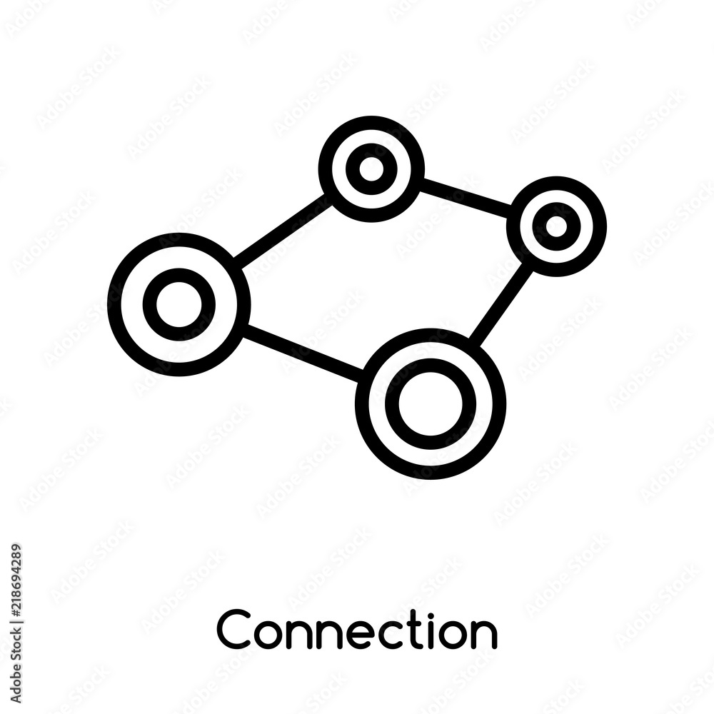 Poster connection icon vector isolated on white background, connection sign , line or linear design element