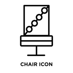 chair icons isolated on white background. Modern and editable chair icon. Simple icon vector illustration.