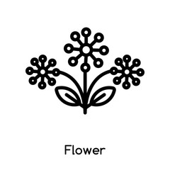 Flower icon vector isolated on white background, Flower sign , line or linear design elements in outline style