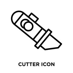 cutter icons isolated on white background. Modern and editable cutter icon. Simple icon vector illustration.