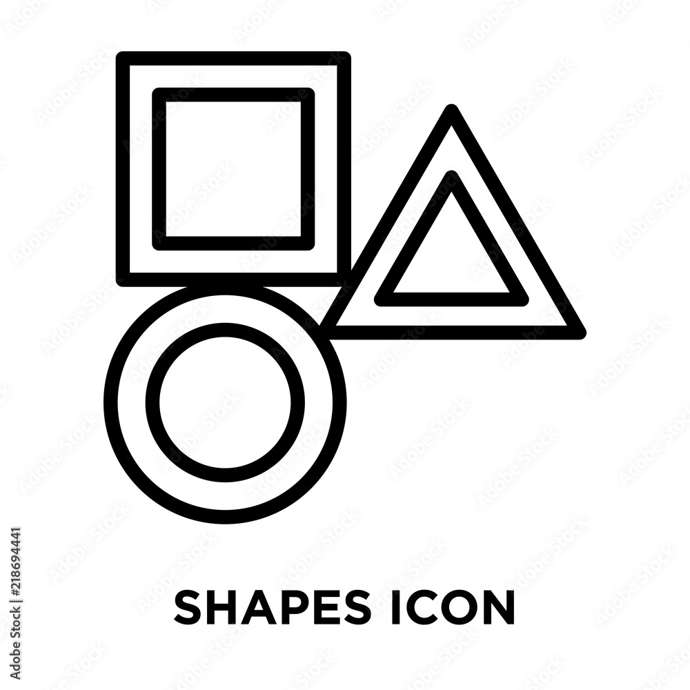 Poster shapes icons isolated on white background. modern and editable shapes icon. simple icon vector illus