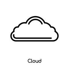 Cloud icon vector isolated on white background, Cloud sign , line or linear design elements in outline style
