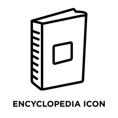 Encyclopedia icon vector isolated on white background, Encyclopedia sign , linear and stroke elements in outline style