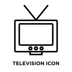 television icons isolated on white background. Modern and editable television icon. Simple icon vector illustration.