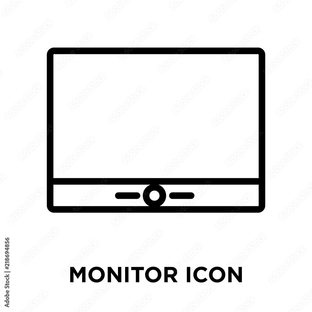 Poster monitor icons isolated on white background. modern and editable monitor icon. simple icon vector ill