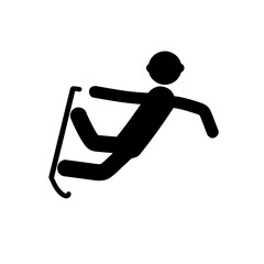 Ski icon vector isolated on white background, Ski sign