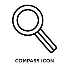 compass icons isolated on white background. Modern and editable compass icon. Simple icon vector illustration.