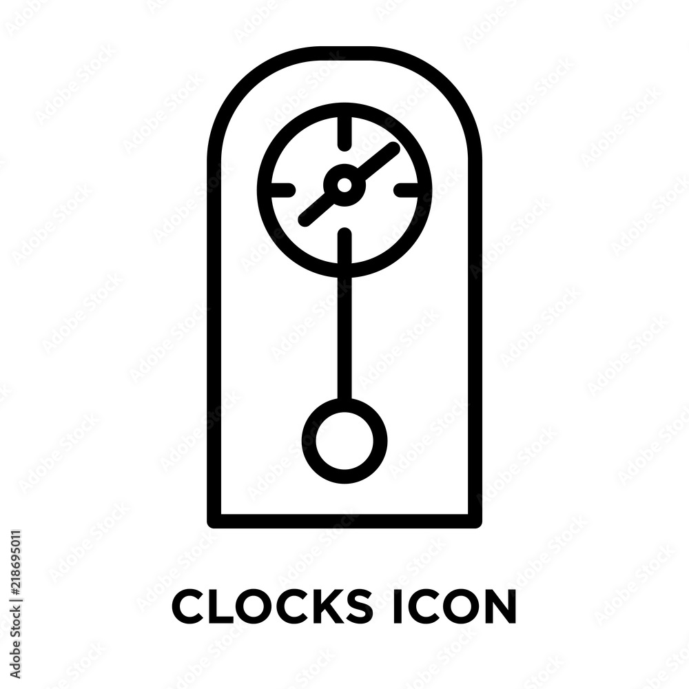 Poster clocks icons isolated on white background. modern and editable clocks icon. simple icon vector illus