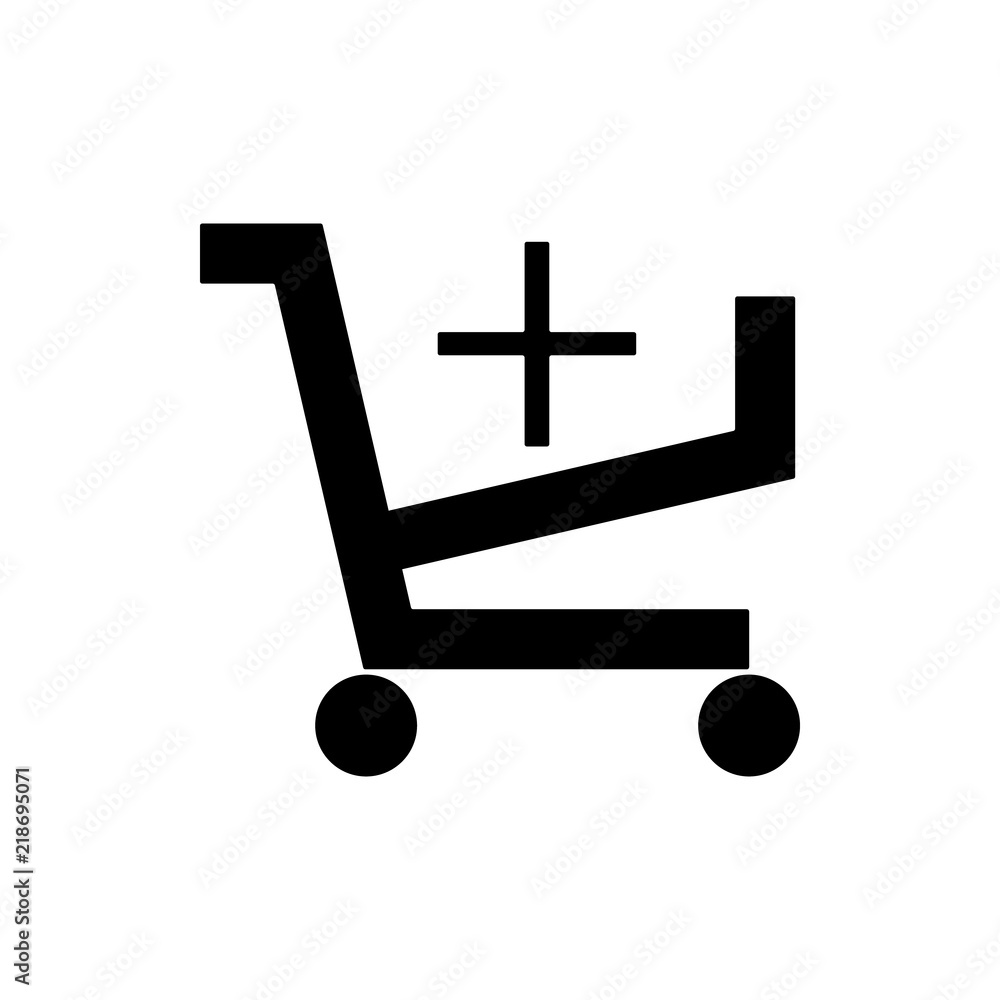 Poster add, cart icon. element of web icon for mobile concept and web apps. thin line add, cart icon can be