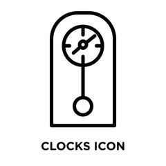 clocks icons isolated on white background. Modern and editable clocks icon. Simple icon vector illustration.