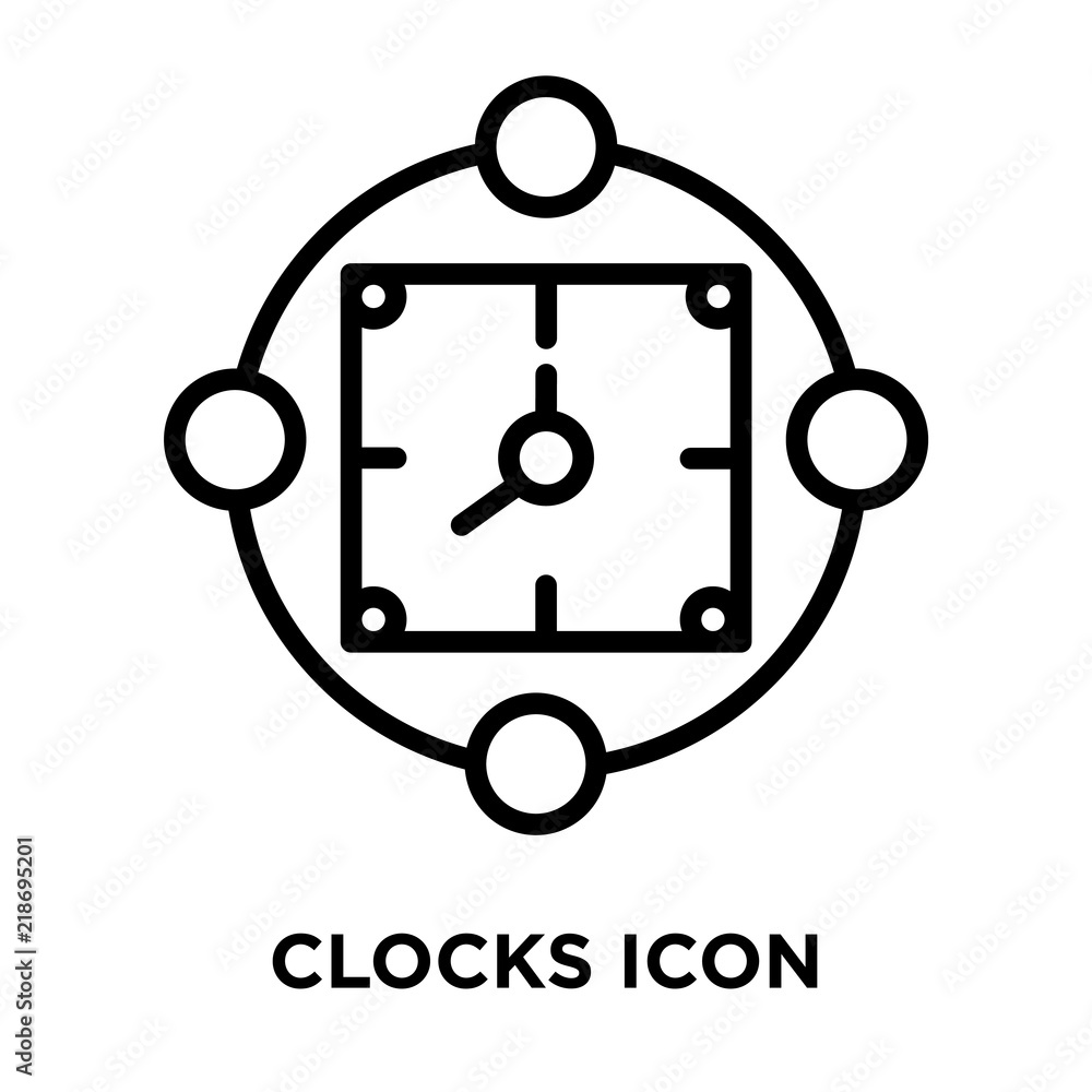 Poster clocks icons isolated on white background. modern and editable clocks icon. simple icon vector illus