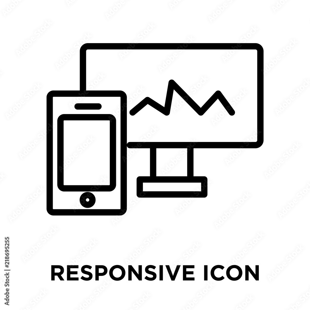 Poster responsive icons isolated on white background. modern and editable responsive icon. simple icon vect