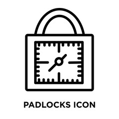 padlocks icons isolated on white background. Modern and editable padlocks icon. Simple icon vector illustration.