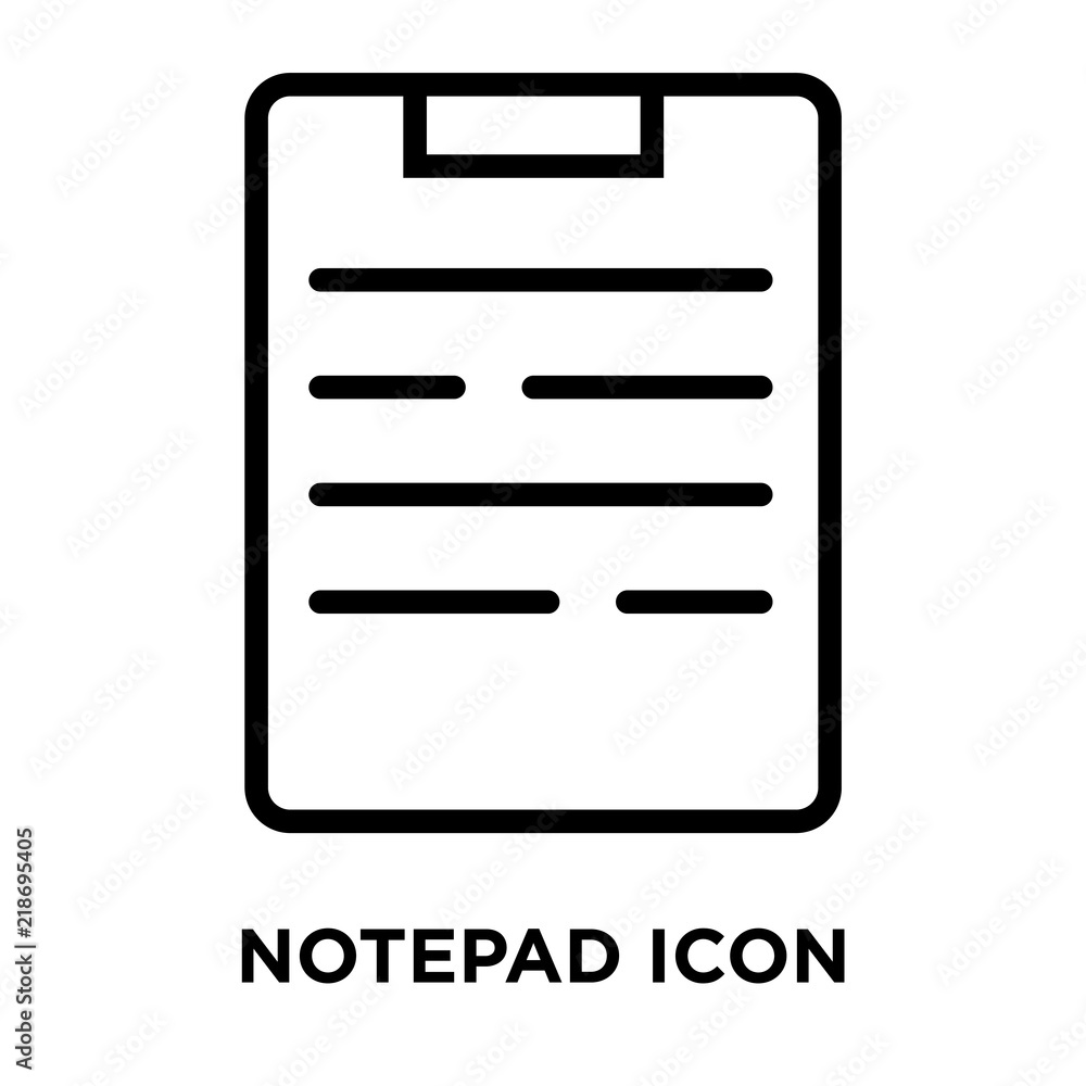 Poster notepad icons isolated on white background. modern and editable notepad icon. simple icon vector ill
