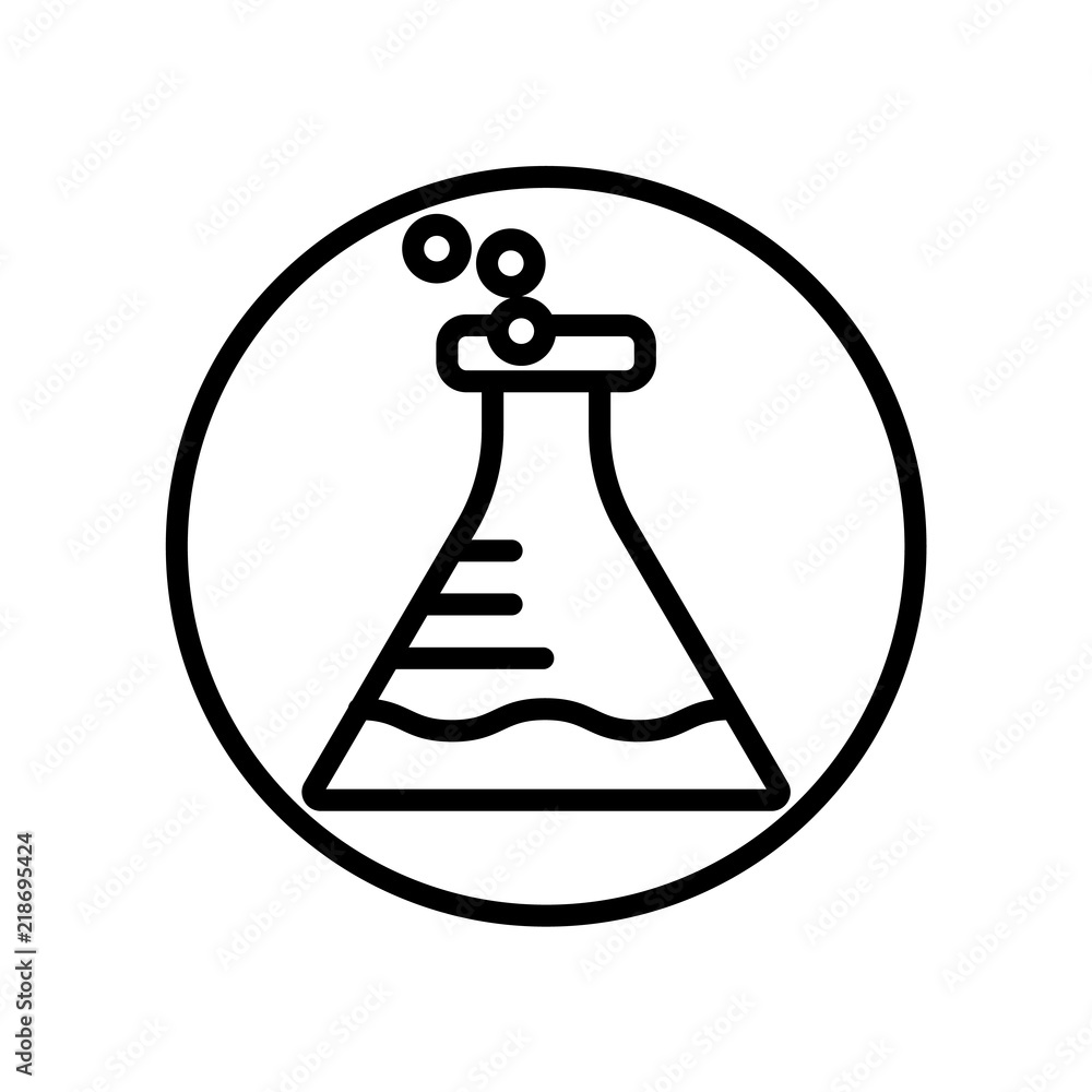 Poster flask icon isolated on white background. Modern and editable flask icon. Simple icons vector illustration.