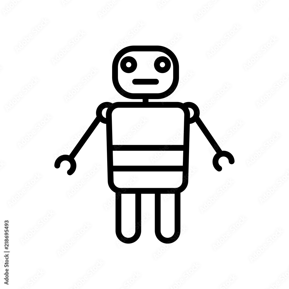 Poster robot icon isolated on white background. modern and editable robot icon. simple icons vector illustr
