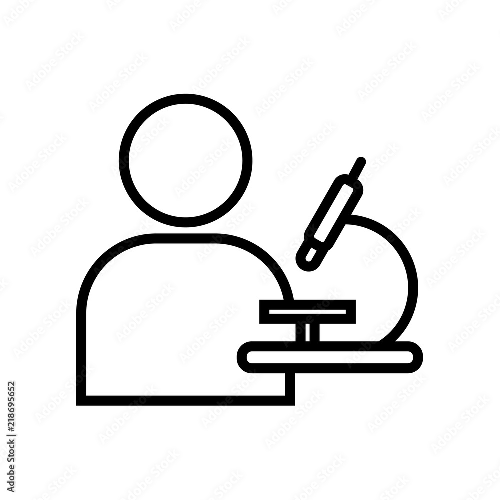 Poster scientist icon isolated on white background. modern and editable scientist icon. simple icons vector