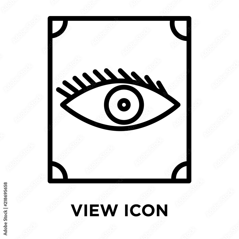 Poster view icons isolated on white background. modern and editable view icon. simple icon vector illustrat